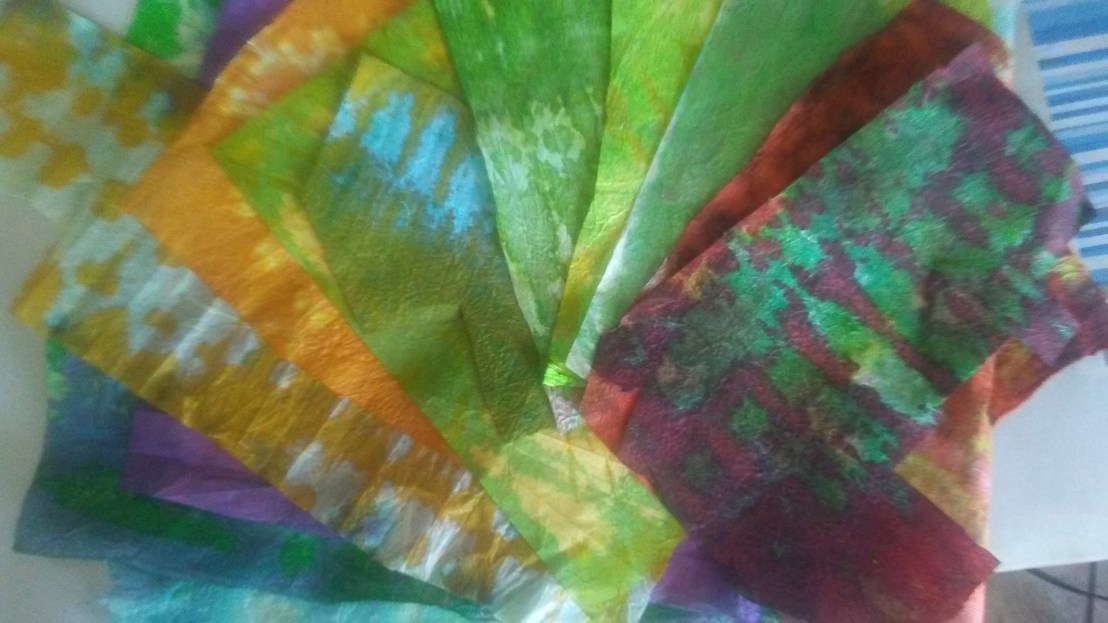 Japanese paper tiedye